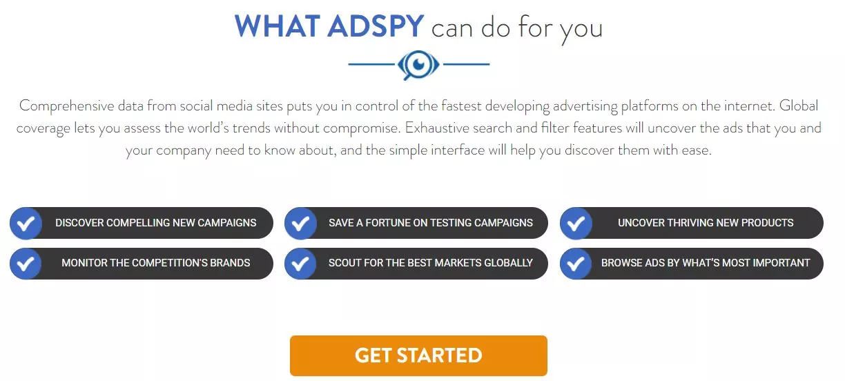 Adspy Features
