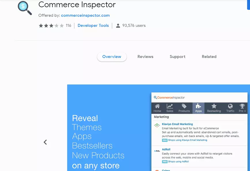 Commerce Inspector - Ease to use - Pexda vs. Ecomhunt vs. Commerce Inspector