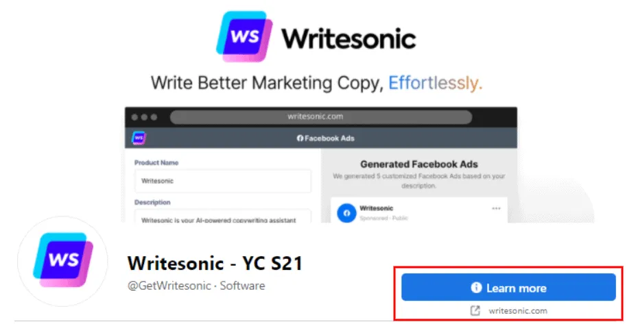 Writesonic Facebook Group