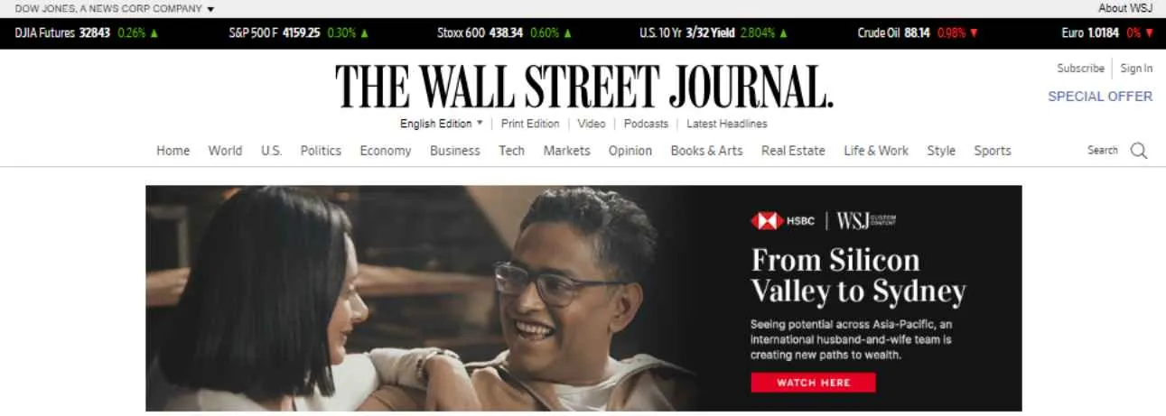 Wall Street Journal Investing Affiliate Program