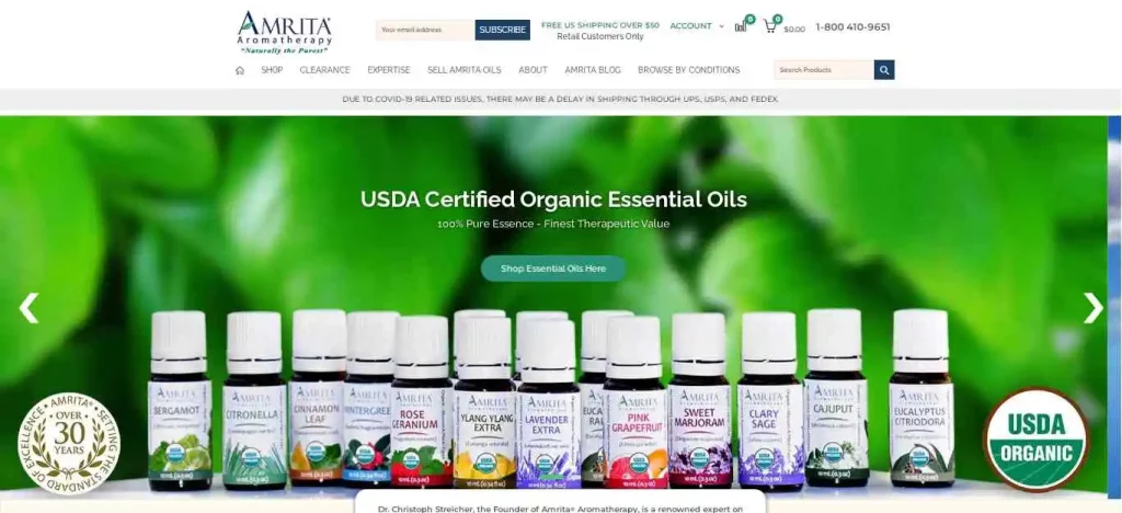 Amrita Aromatherapy Essentials Oil Affiliate Program