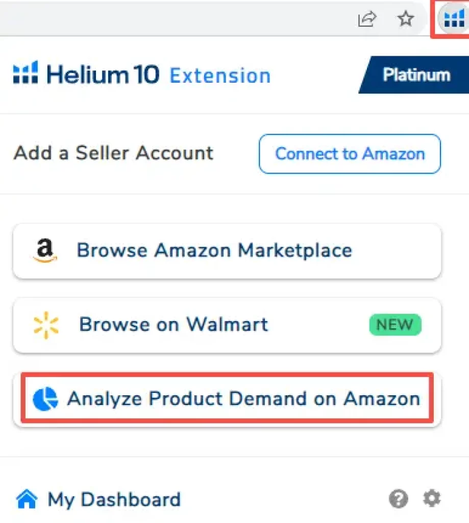 Helium 10 Chrome Extension Demand Analyzer