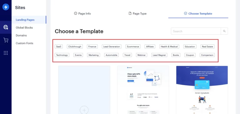 Swipe Pages Templates