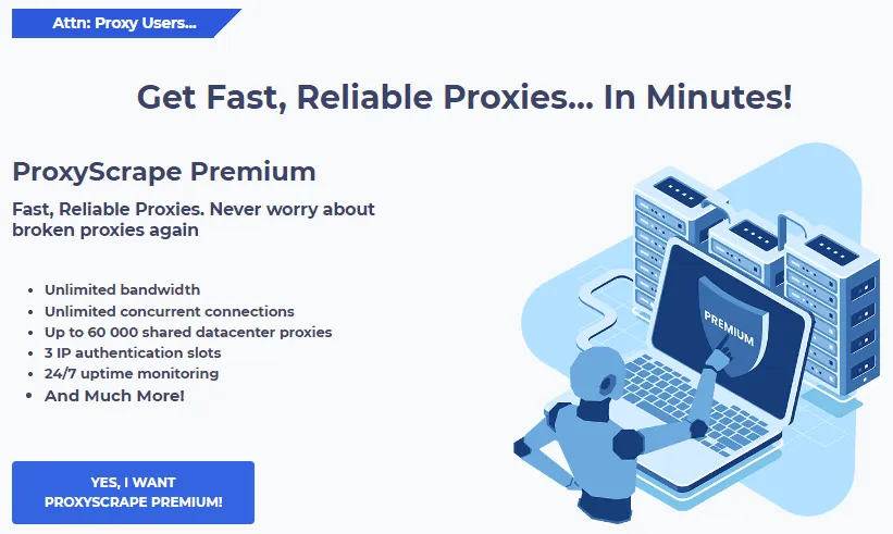 ProxyScrape Premium Proxies