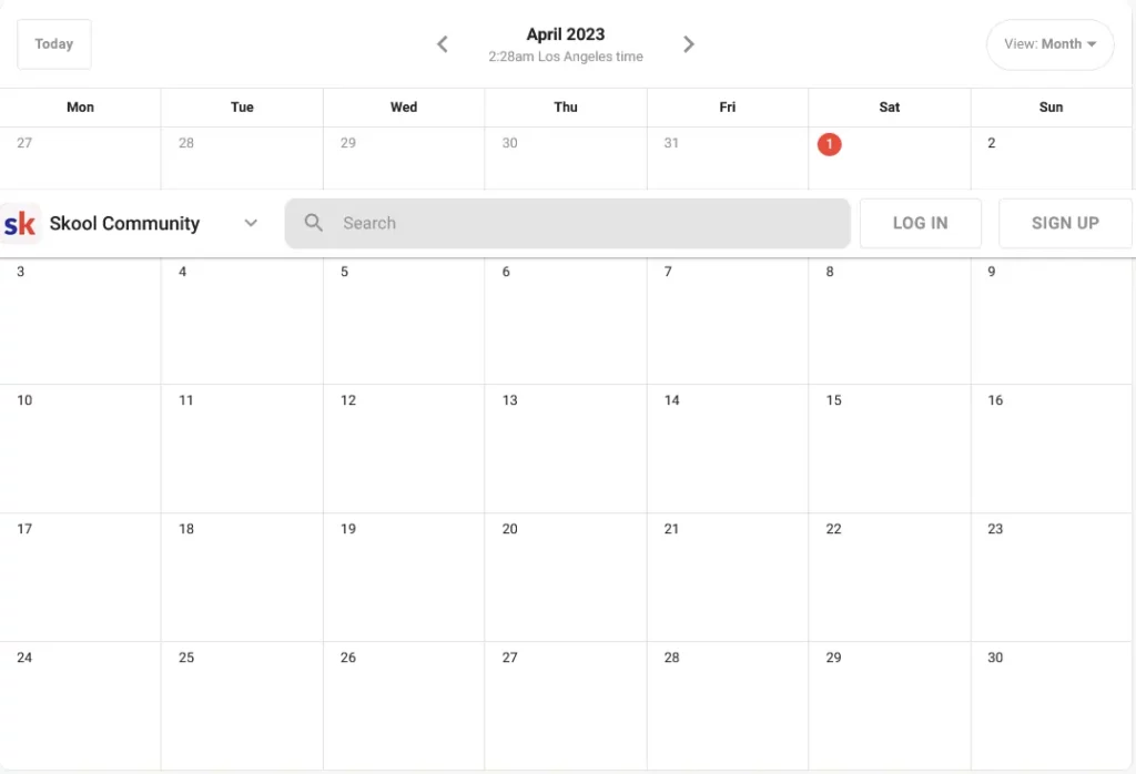 Skool Calendar Feature