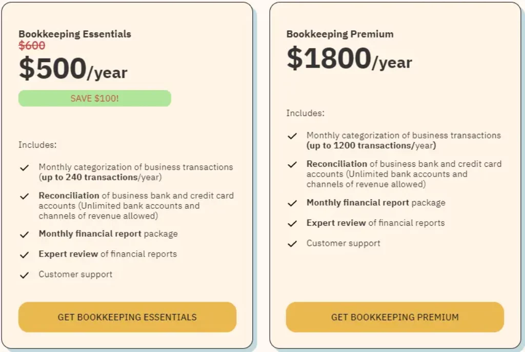 Doola Bookkeeping Pricing Plans