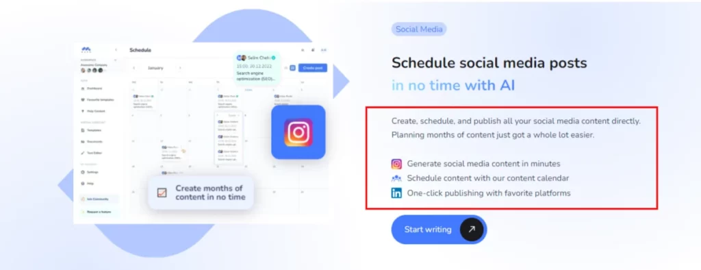 Social Media Content Scheduling with Mark Copy