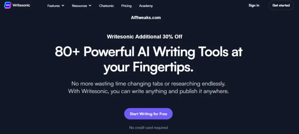 Writesonic Key Features for Students & Non-Profit Organizations