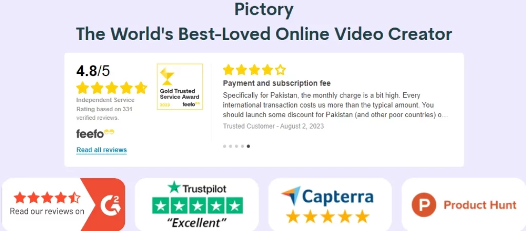 Pictory User Reviews