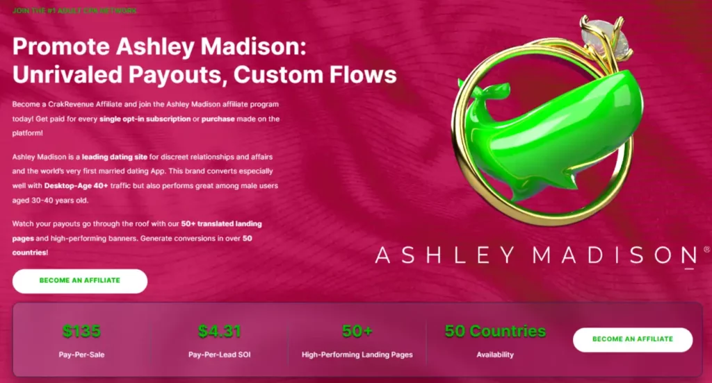 CrakRevenue Ashley Madison Affiliate Program