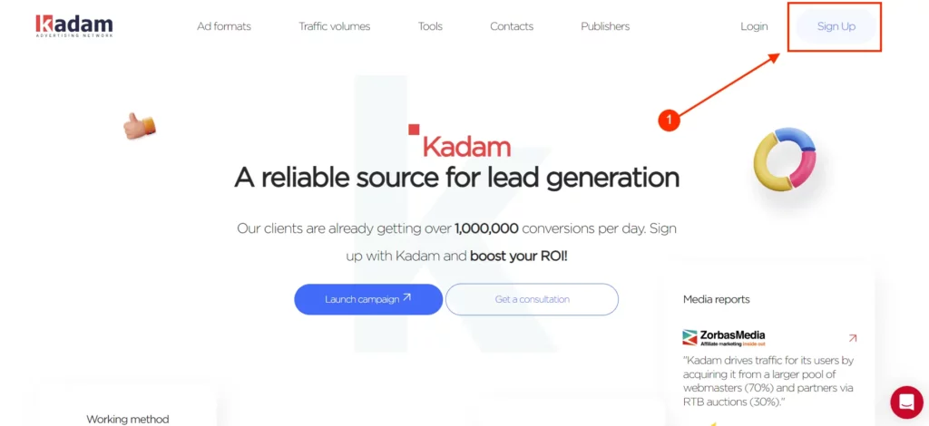 Kadam Sign Up